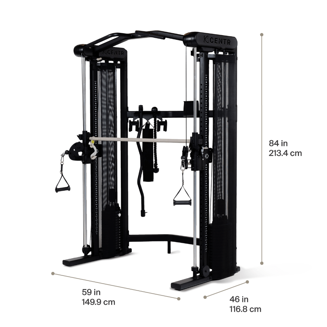 Centr 3 Home Gym Functional Trainer with Selectorized Smith Bar