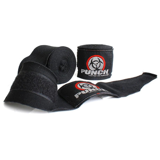 PUNCH Equipment Urban Stretch Boxing Hand Wraps - 4 Metres - Black