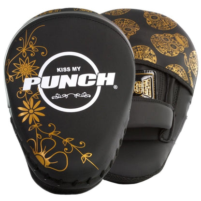 PUNCH Equipment Womens Boxing Focus Pads - Skull Art - Black