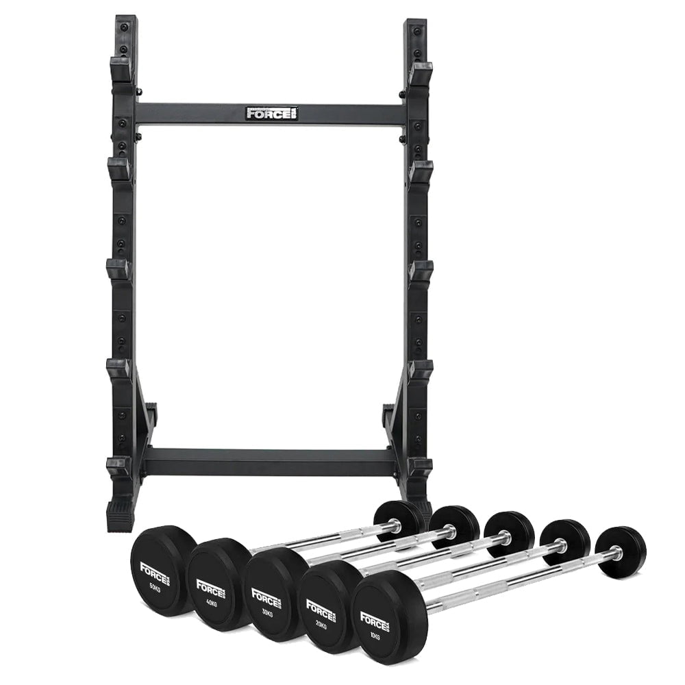 Force USA Fixed Straight Barbell Set and Stand